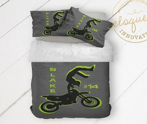 Motocross Kids Bedding Sets Duvet Cover Bedroom Quilt Bed Sets