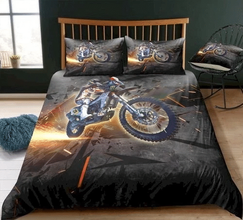 Motocross 08 Bedding Sets Duvet Cover Bedroom Quilt Bed Sets