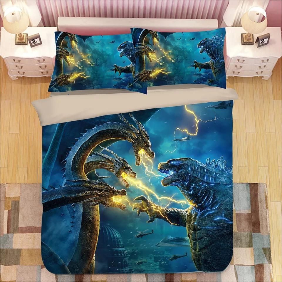 Godzilla 2 Duvet Cover Quilt Cover Pillowcase Bedding Sets Bed