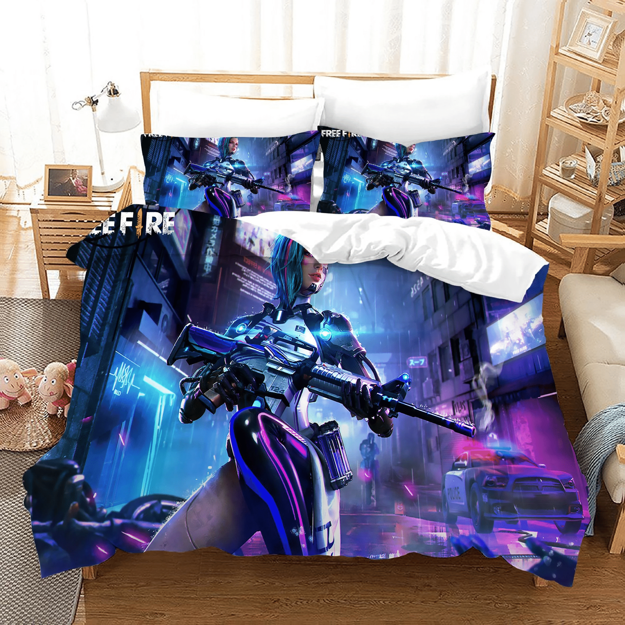 Free Fire 9 Duvet Cover Pillowcase Bedding Sets Home Bedroom