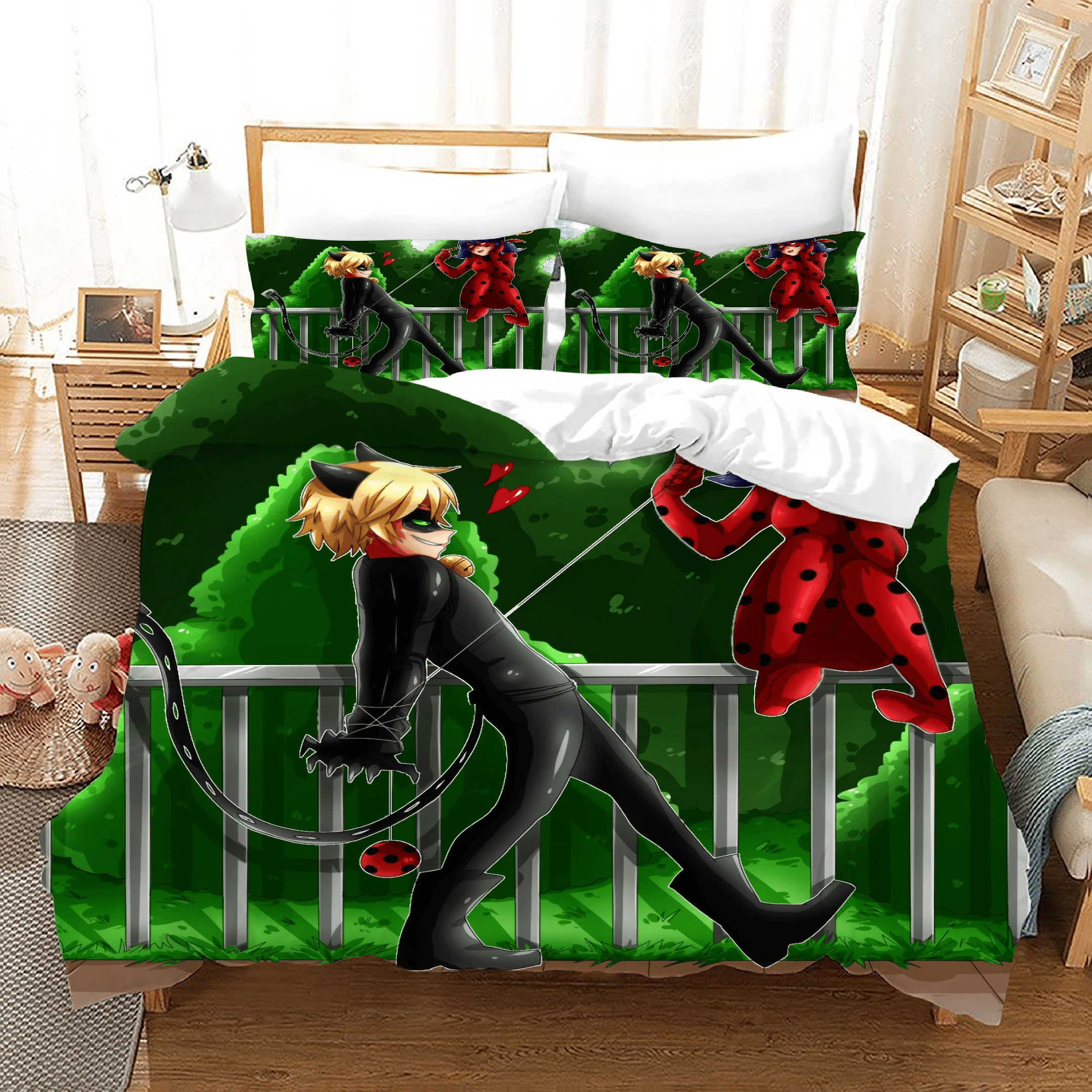 Miraculous Ladybug Cat Noir 23 Duvet Cover Pillowcase Bedding Sets