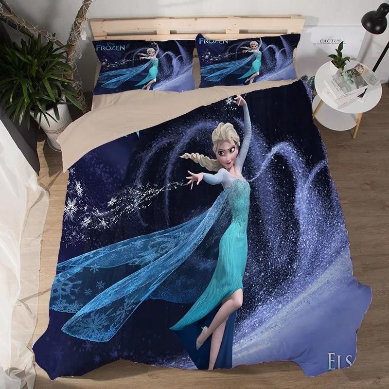 Frozen Anna Elsa Princess 7 Duvet Cover Pillowcase Bedding Set