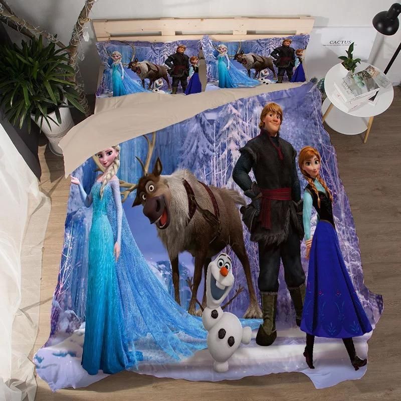 Frozen Anna Elsa Princess 5 Duvet Cover Pillowcase Bedding Set