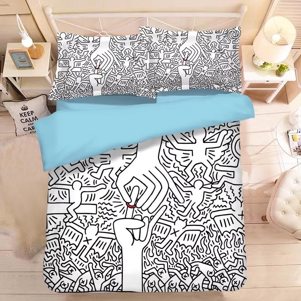 Graffiti Illustration 5 Duvet Cover Quilt Cover Pillowcase Bedding Sets