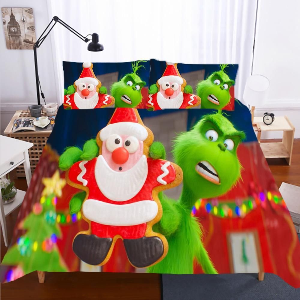 How The Grinch Stole Christmas 4 Duvet Cover Pillowcase Bedding