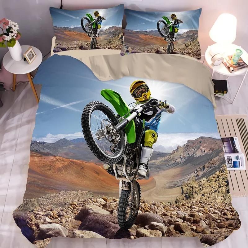 Motocross Mountain Bike 17 Duvet Cover Quilt Cover Pillowcase Bedding