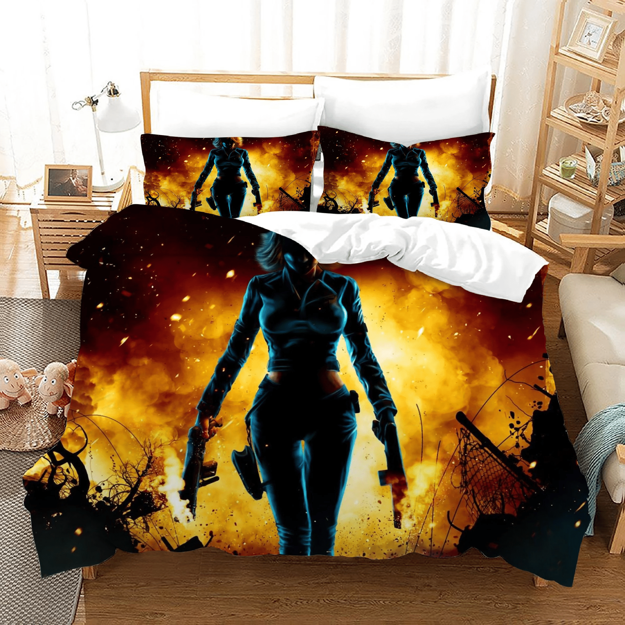 Free Fire 4 Duvet Cover Quilt Cover Pillowcase Bedding Sets