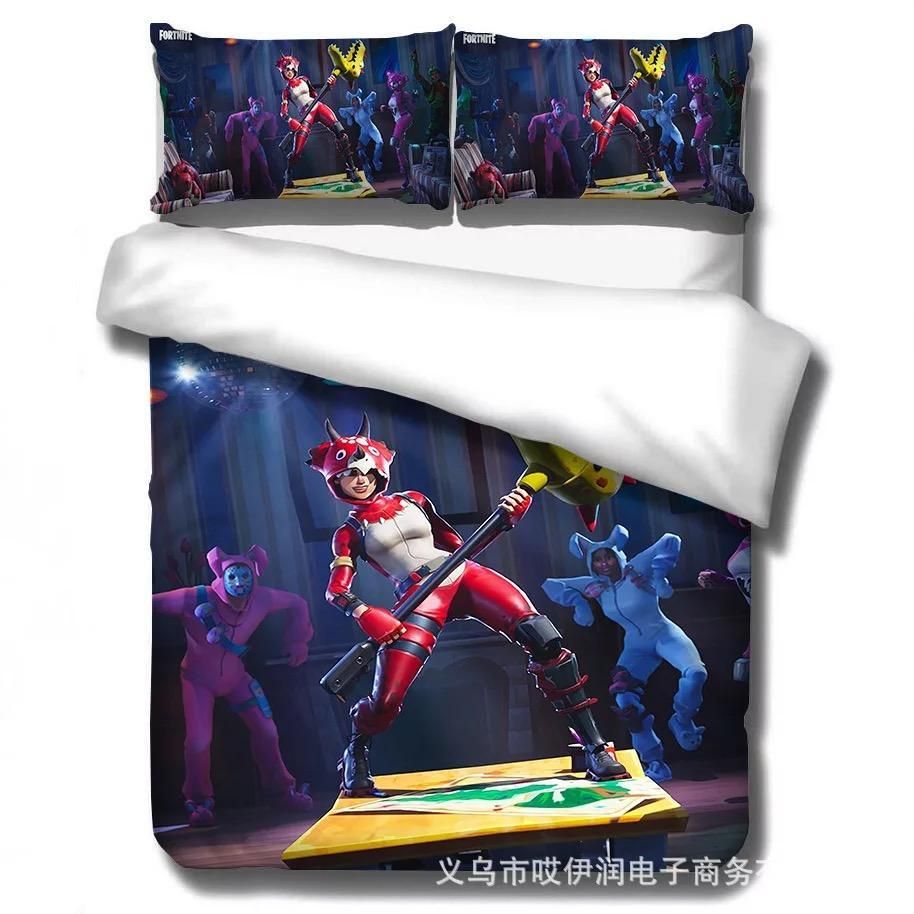 Game Fortnite Tricera Ops 12 Duvet Cover Pillowcase Bedding Set