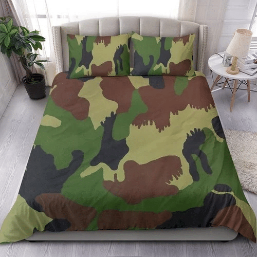 Green Camouflage Bedding Sets Duvet Cover Bedroom Quilt Bed Sets