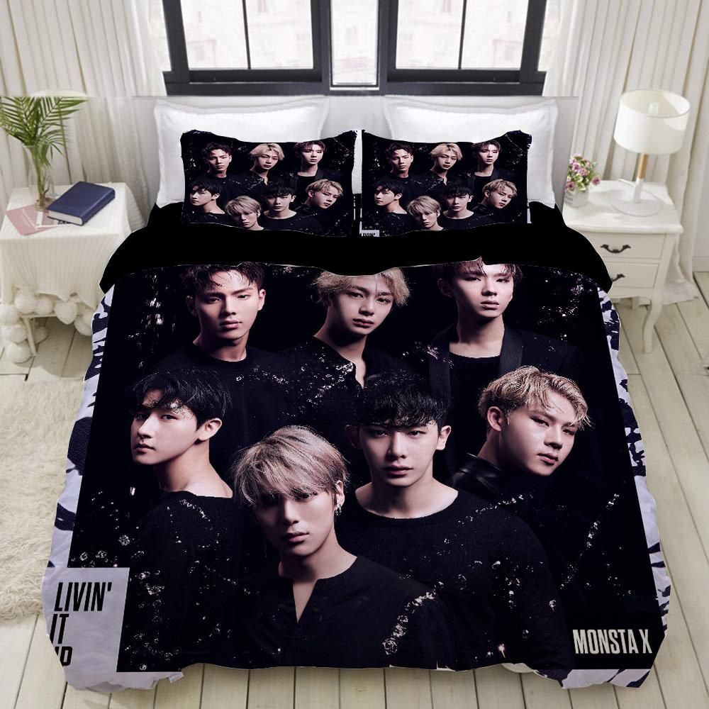 Monsta X Kpop 6 Duvet Cover Pillowcase Bedding Sets Home