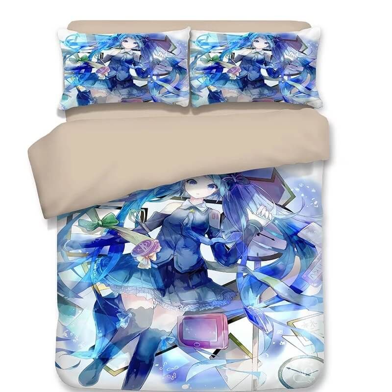 Hatsune Miku 12 Duvet Cover Pillowcase Bedding Set Quilt Bed