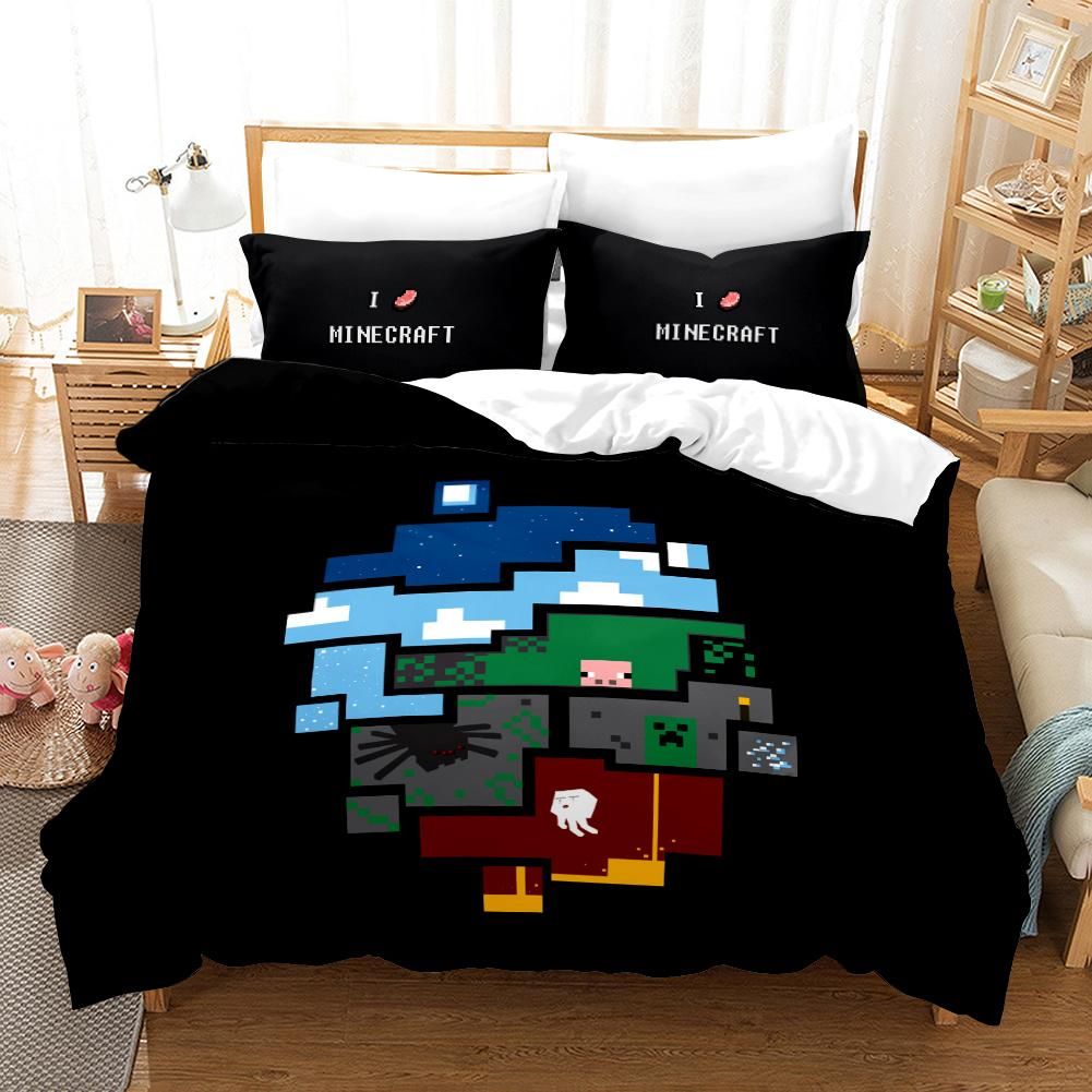 Minecraft 19 Duvet Cover Quilt Cover Pillowcase Bedding Sets Bed