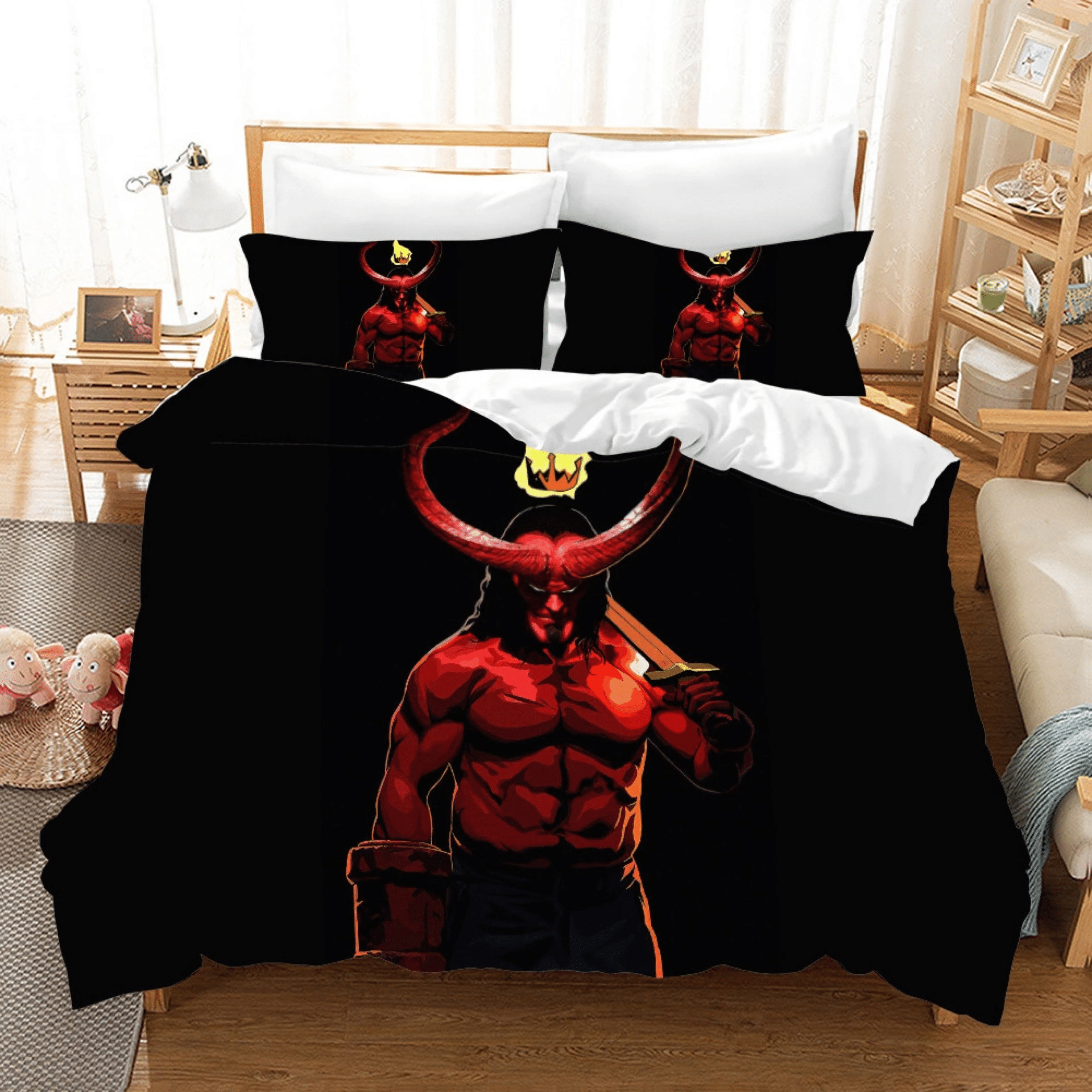 Hellboy 5 Duvet Cover Pillowcase Bedding Sets Home Bedroom Decor