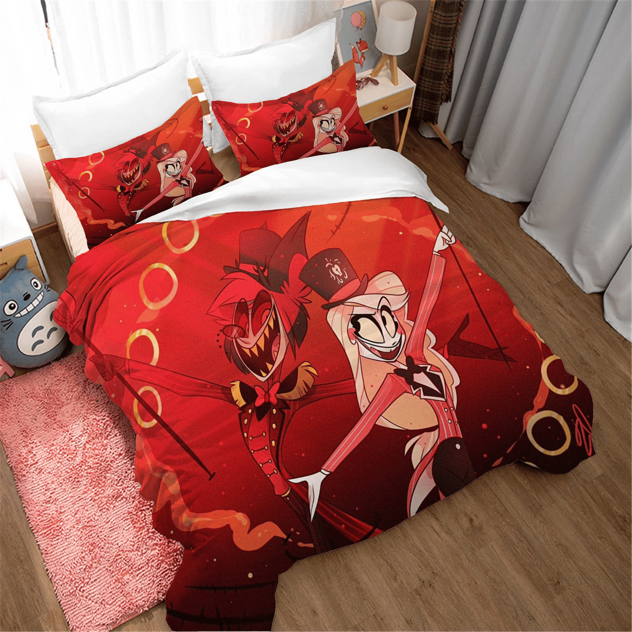 Hazbin Hotel Alastor 3 Duvet Cover Quilt Cover Pillowcase Bedding