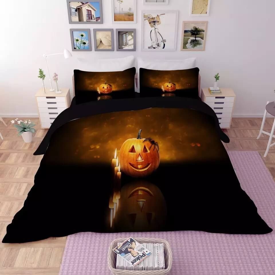 Halloween Horro Pumpkin Ghost 20 Duvet Cover Pillowcase Bedding Set
