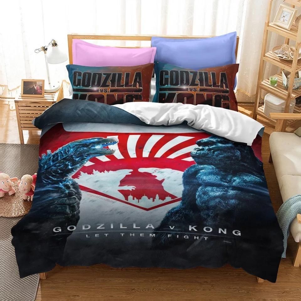 Godzilla Vs Kong 5 Duvet Cover Quilt Cover Pillowcase Bedding