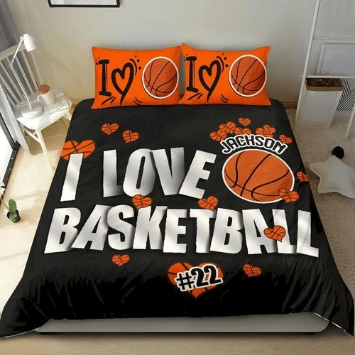 I Love Basketball Basketball Bedding Sets Duvet Cover Bedroom Quilt