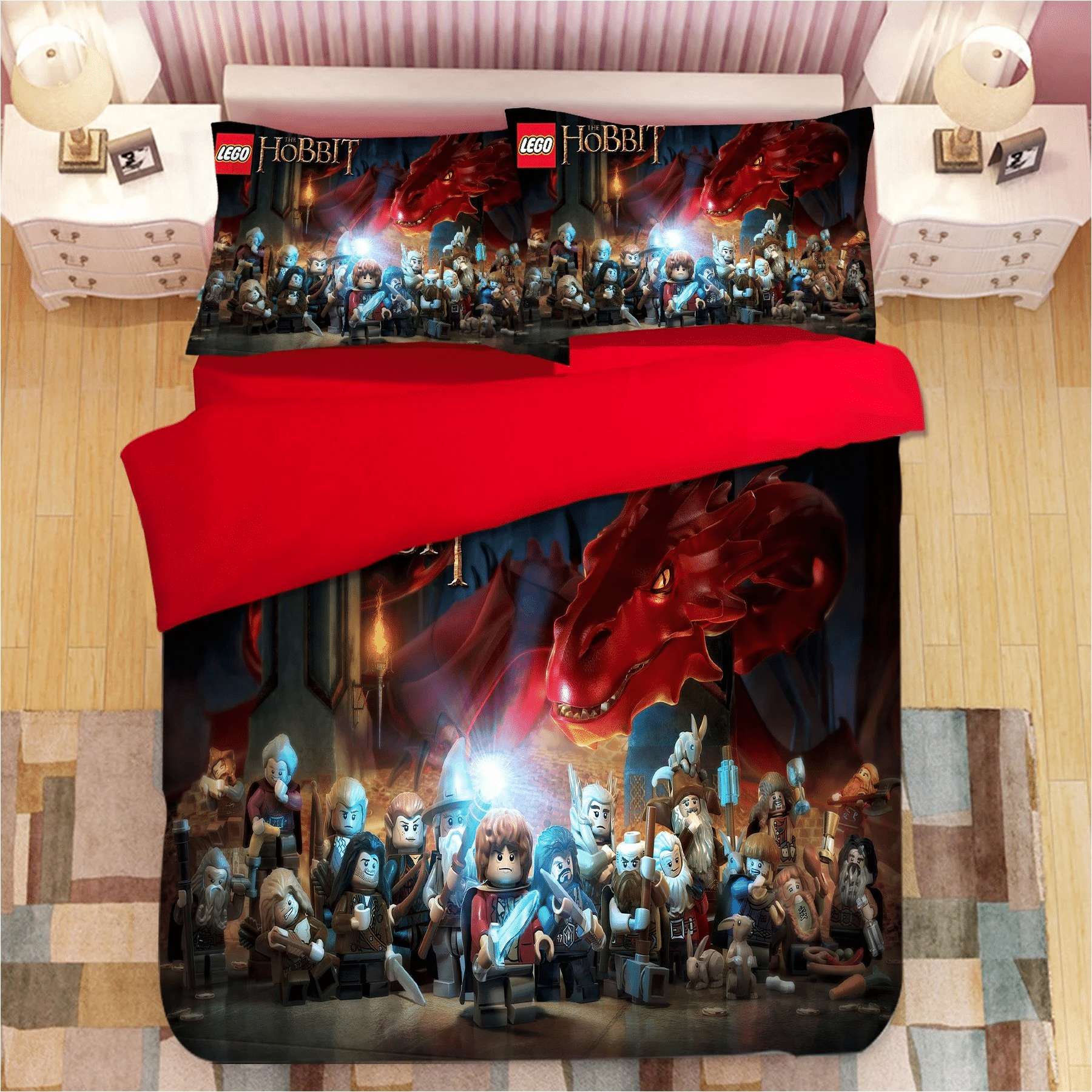 Lego Hobbit 1 Duvet Cover Pillowcase Bedding Sets Home Decor