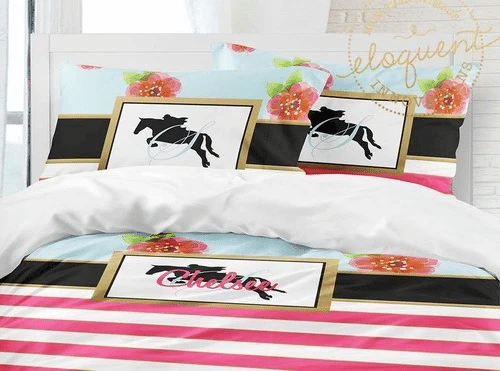 Girls Horse Barrel Racing Bedding Sets Duvet Cover Bedroom Quilt