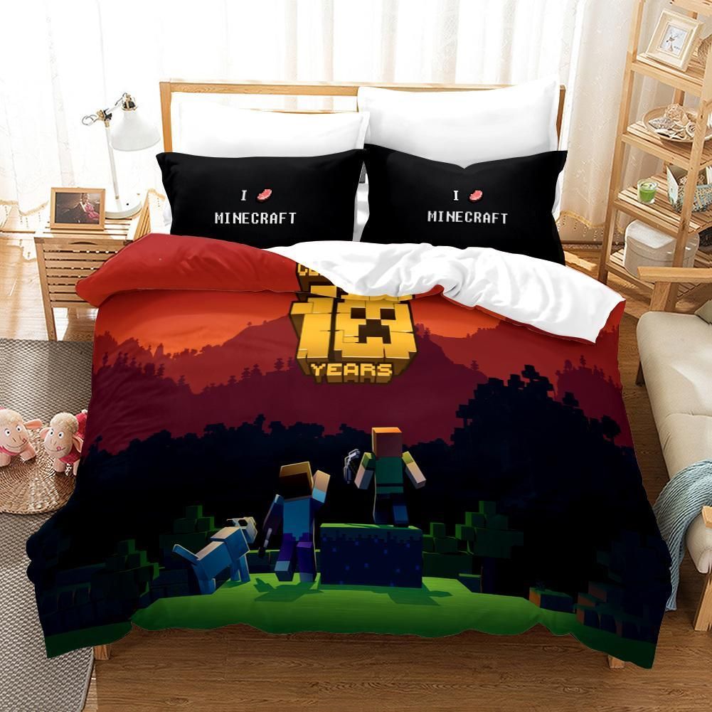 Minecraft 20 Duvet Cover Pillowcase Bedding Sets Home Bedroom Decor