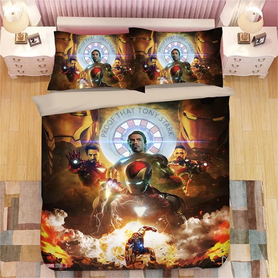 Iron Man Tony Stark 8 Duvet Cover Bedding Sets Pillowcase