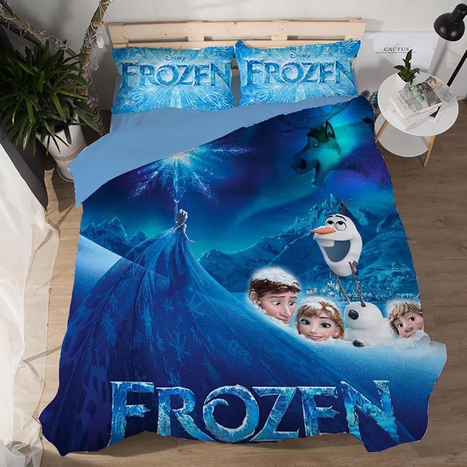 Frozen Anna Elsa Princess 1 Duvet Cover Pillowcase Bedding Set