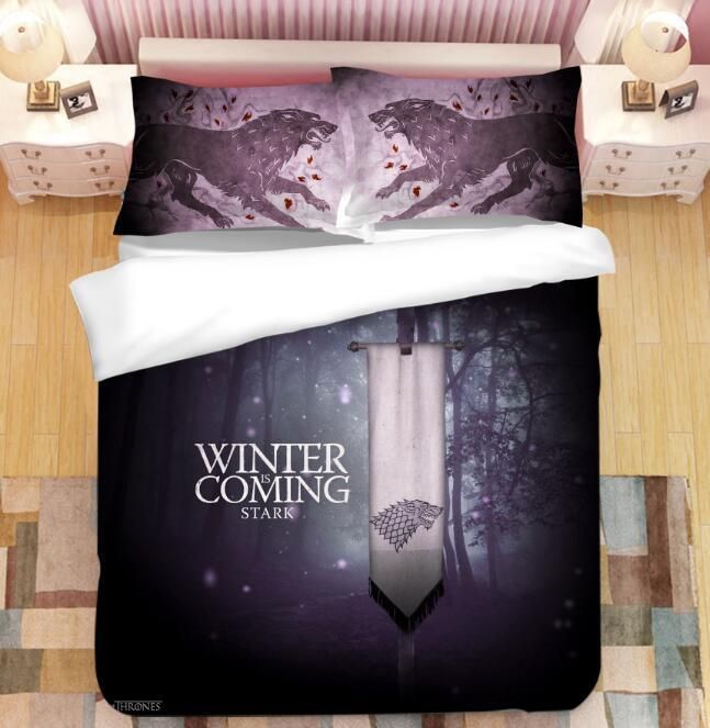 Game Of Thrones Winter Is Coming Stark 5 Duvet Cover