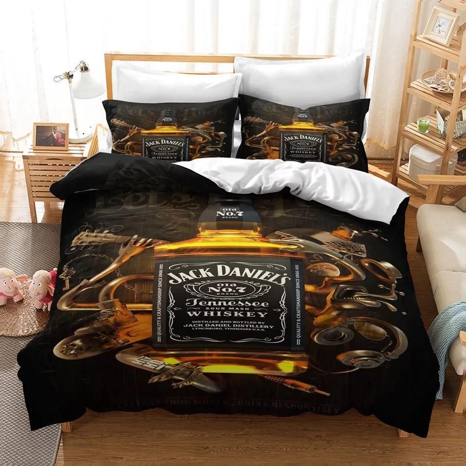 Jack Daniels 2 Duvet Cover Pillowcase Bedding Sets Home Decor