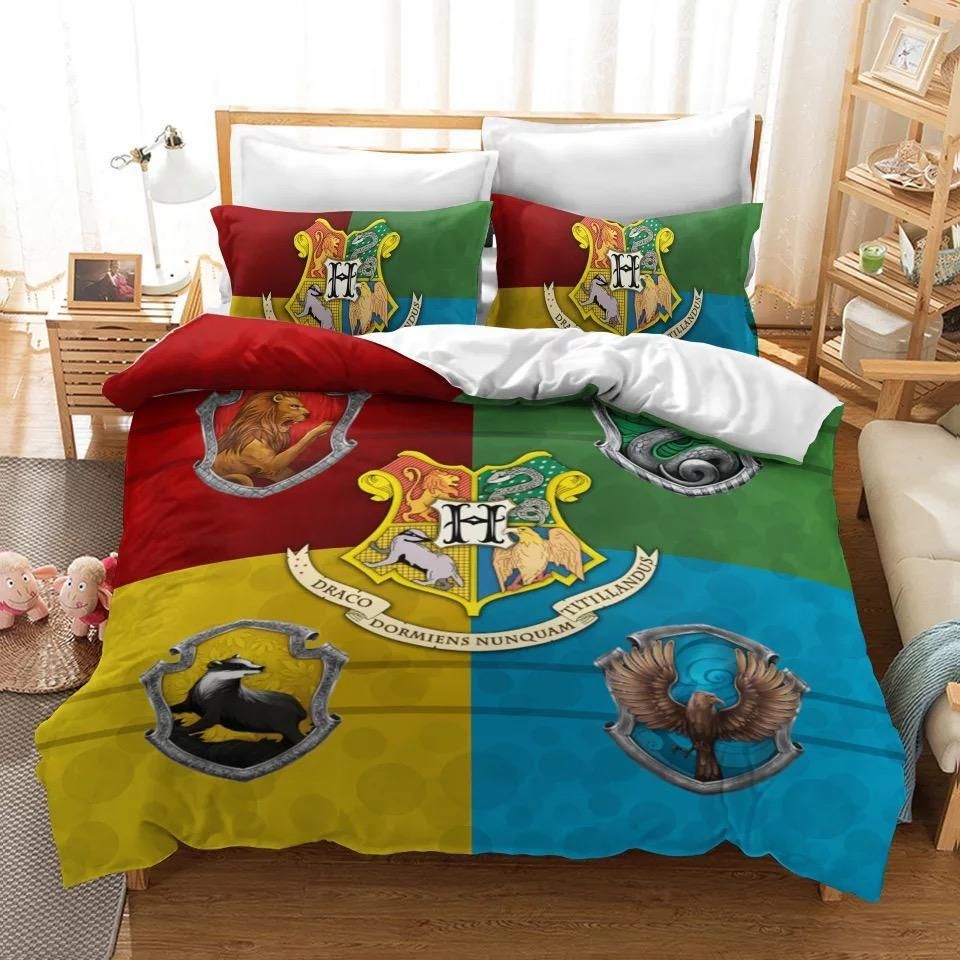 Harry Potter Hogwarts Four Houses 13 Duvet Cover Pillowcase Bedding