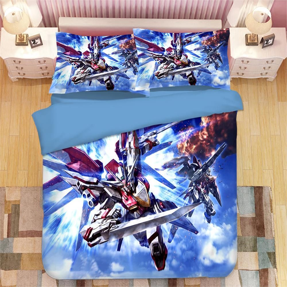 Gundam 7 Duvet Cover Pillowcase Bedding Sets Home Bedroom Decor