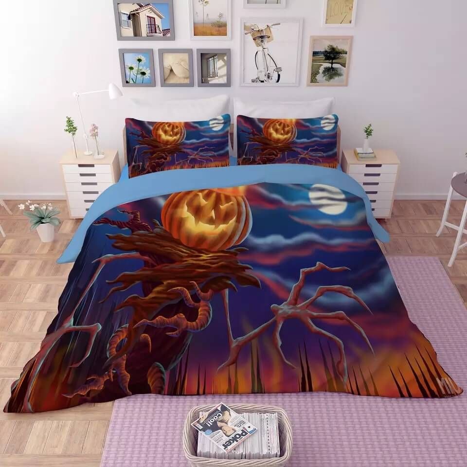 Halloween Horro Pumpkin Ghost 22 Duvet Cover Pillowcase Bedding Set