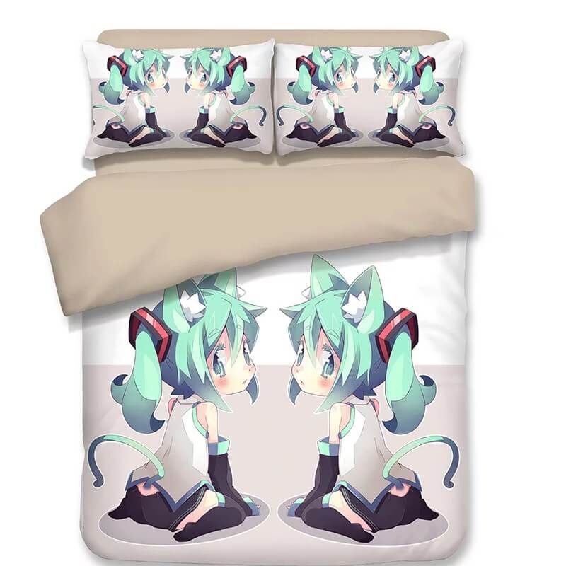 Hatsune Miku 7 Duvet Cover Pillowcase Bedding Set Quilt Bed