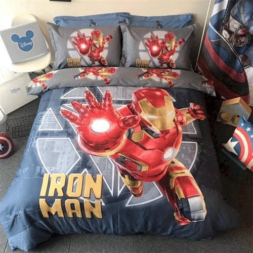 Iron Man Bedding Sets Duvet Cover Bedroom Quilt Bed Sets