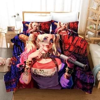 Harley Quinn 1 Duvet Cover Pillowcase Bedding Sets Home Bedroom