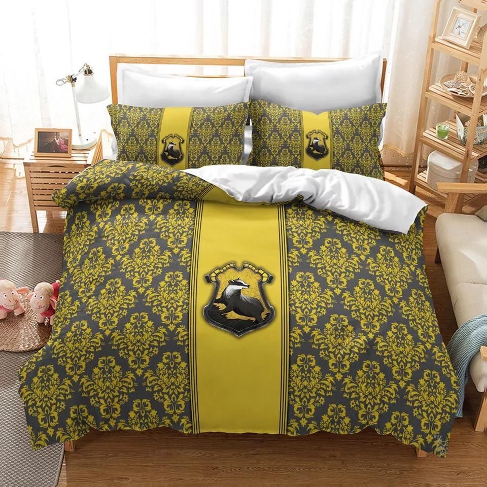 Harry Potter Hufflepuff 24 Duvet Cover Pillowcase Bedding Sets Home
