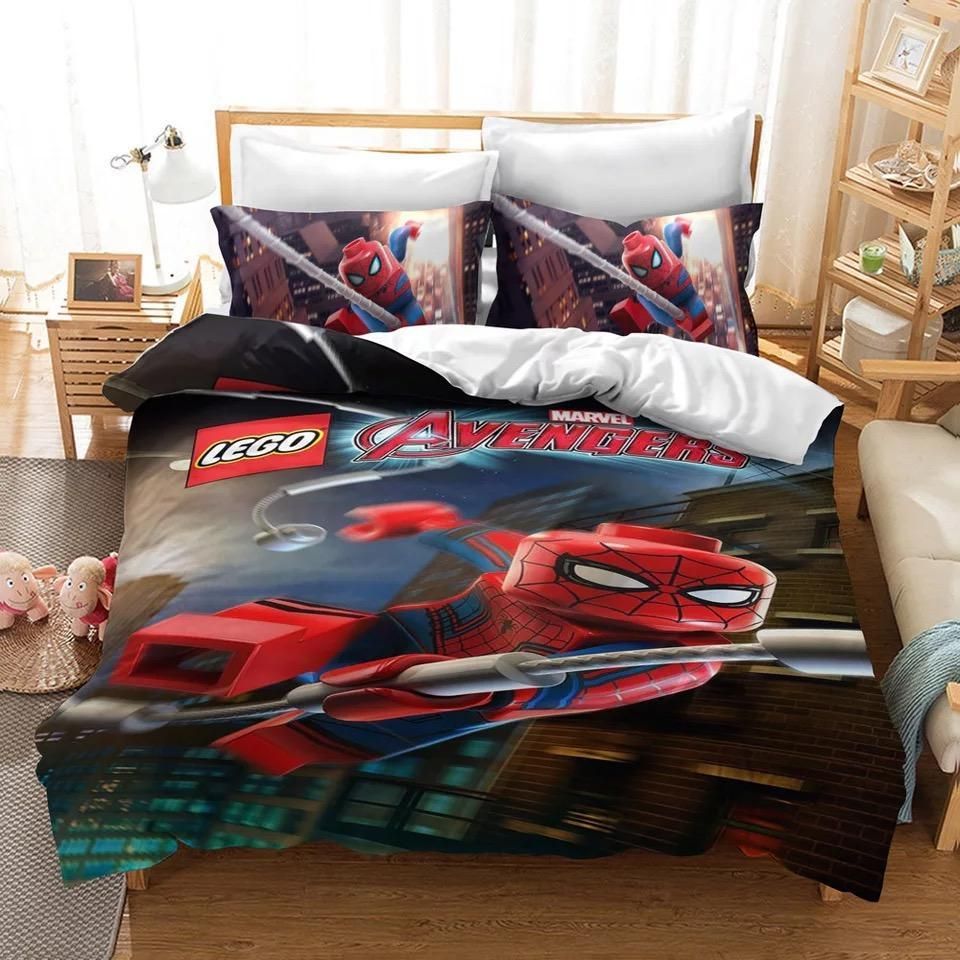 Lego Spider Man Super Hero 16 Duvet Cover Pillowcase Bedding Sets