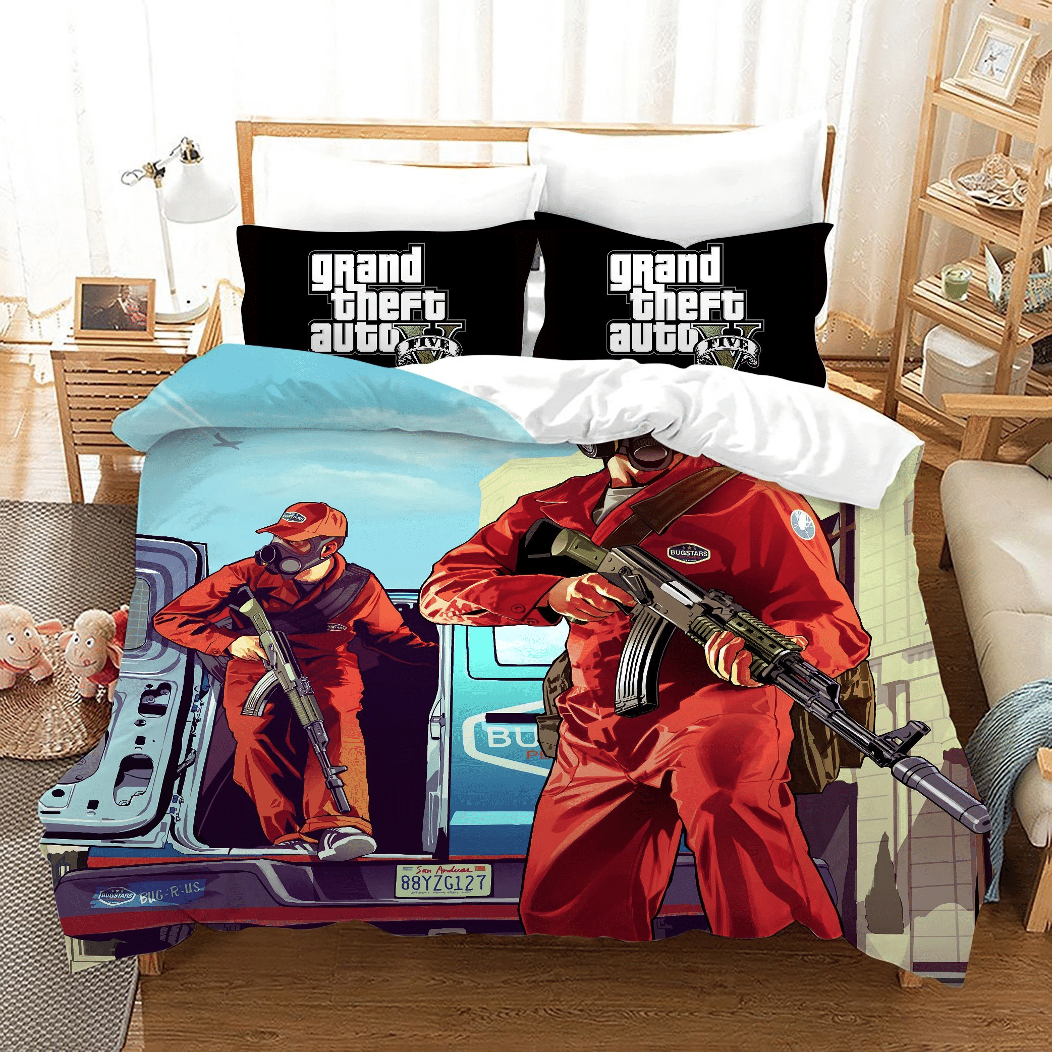 Grand Theft Auto 5 Duvet Cover Pillowcase Bedding Sets Home
