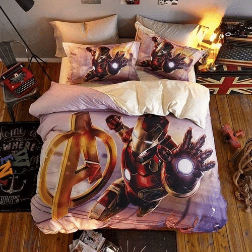 Iron Man 04 Bedding Sets Duvet Cover Bedroom Quilt Bed