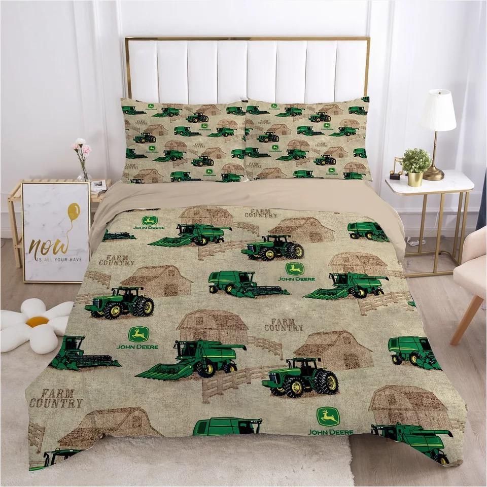 John Deere 8 Duvet Cover Pillowcase Bedding Sets Home Bedroom