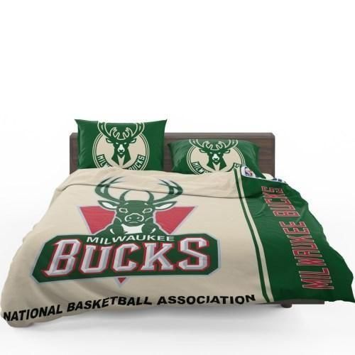 Milwaukee Bucks Nba Basketball Duvet Cover Bedding Set Quilt Bed