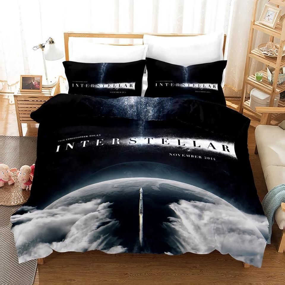 Interstellar Flora 8217 S Letter 1 Duvet Cover Pillowcase Bedding Set Quilt Bed