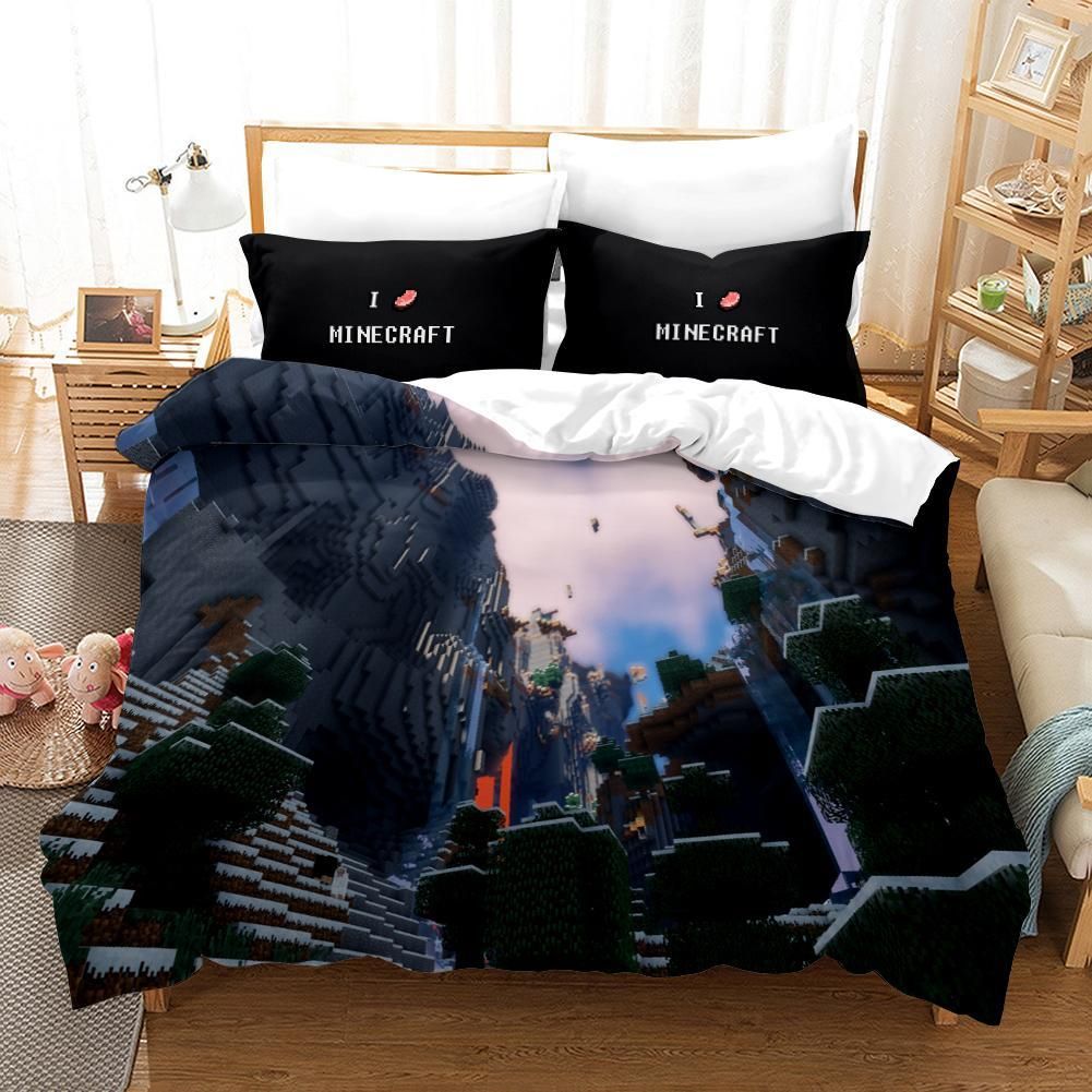 Minecraft 25 Duvet Cover Pillowcase Bedding Sets Home Bedroom Decor