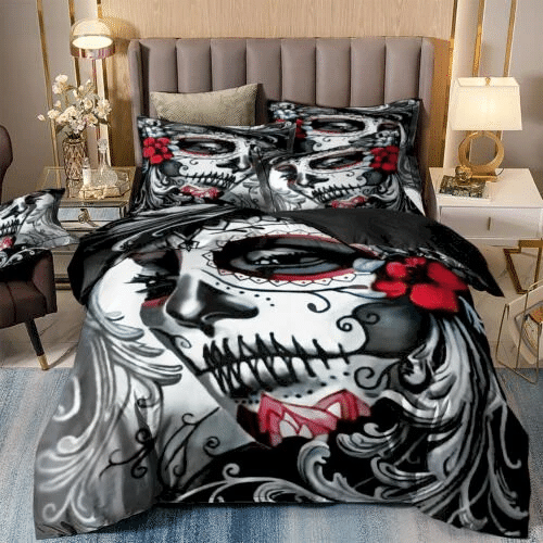 Mask Skull Bedding Sets Duvet Cover Bedroom Quilt Bed Sets