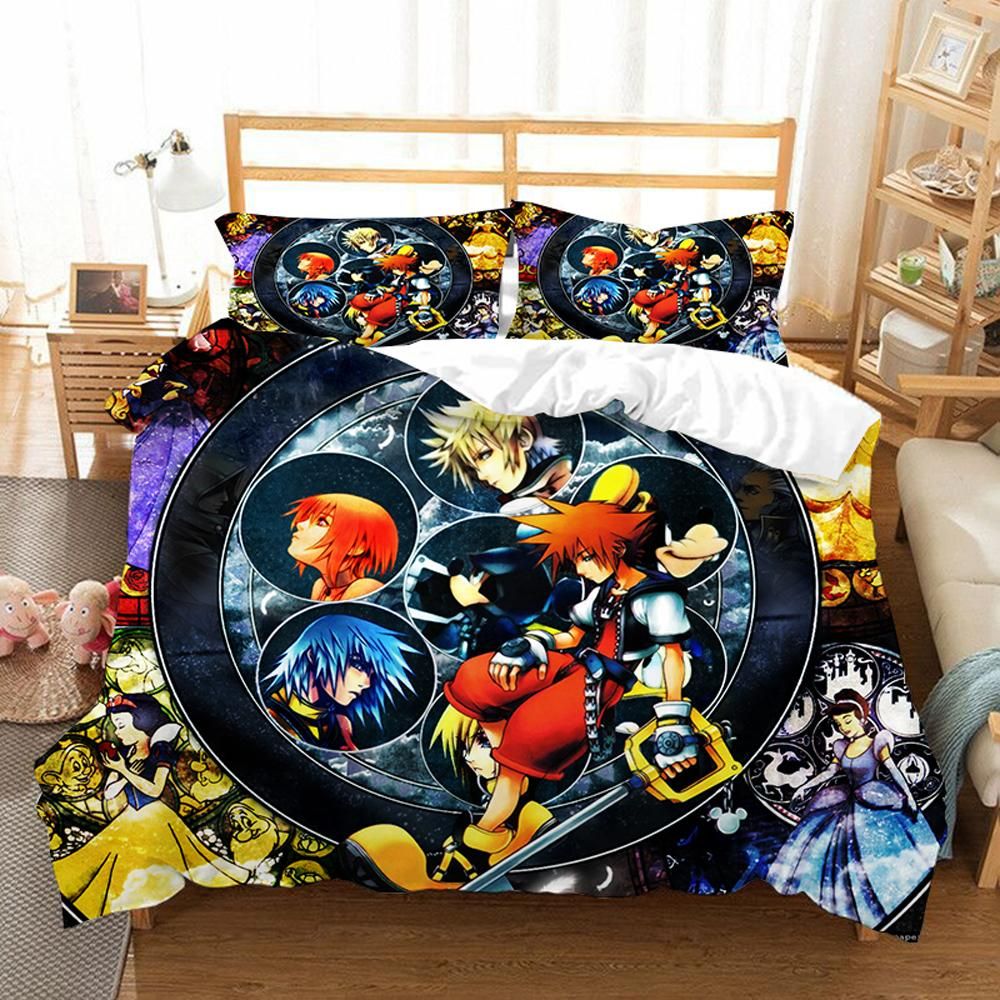 Kingdom Hearts 10 Duvet Cover Quilt Cover Pillowcase Bedding Sets