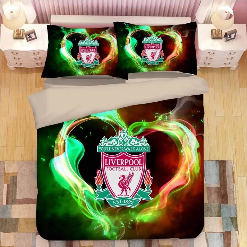 Liverpool Football Club 13 Duvet Cover Quilt Cover Pillowcase Bedding