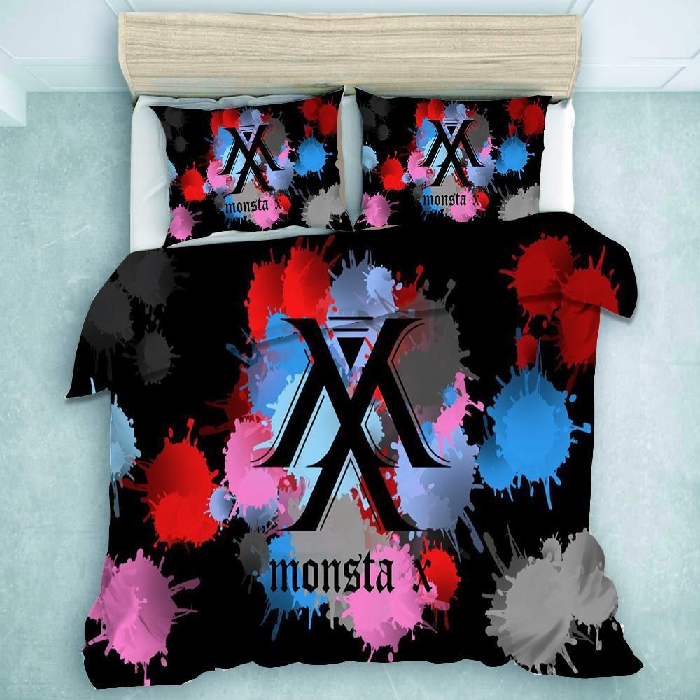 Monsta X Kpop 8 Duvet Cover Pillowcase Bedding Sets Home