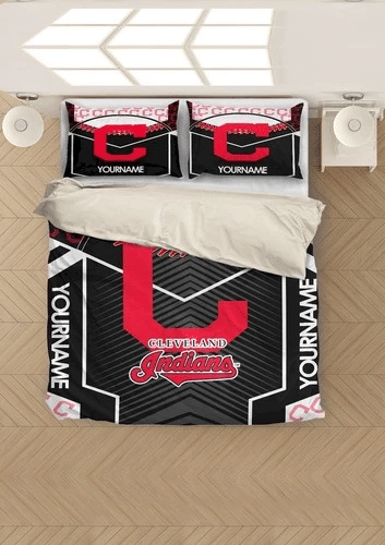 Mlb Baseball Cleveland Indians Bedding Sets Duvet Cover Bedroom Quilt