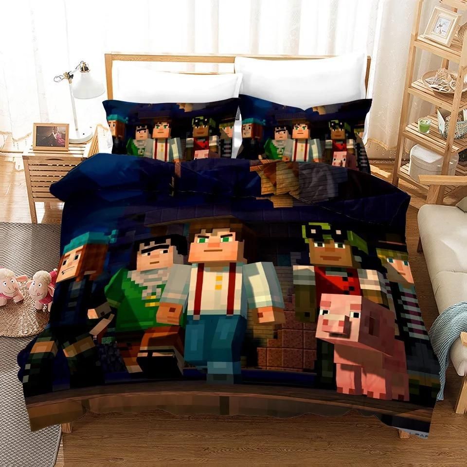 Minecraft 7 Duvet Cover Pillowcase Bedding Sets Home Bedroom Decor