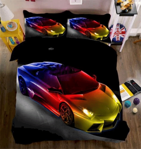 Gleamy Benz Car Bedding Sets Duvet Cover Bedroom Quilt Bed