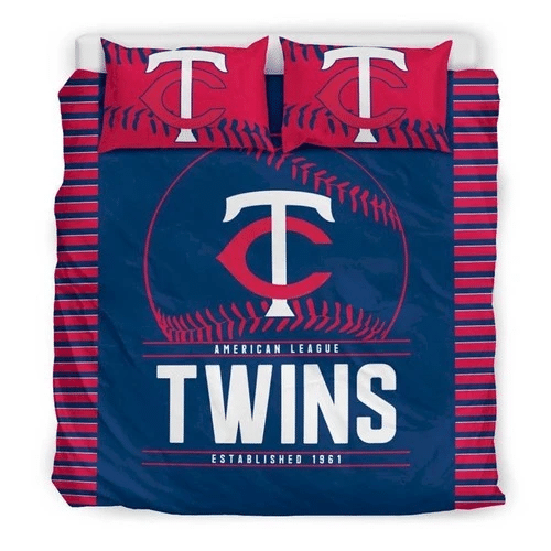 Mlb Minnesota Twins Bedding Sets Duvet Cover Bedroom Quilt Bed